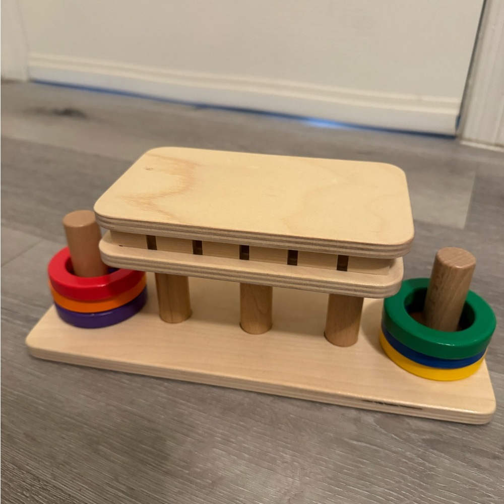 Monti Wooden Montessori toy set of 12 - shape & Color Natural Multi-color - Picture 6 of 14